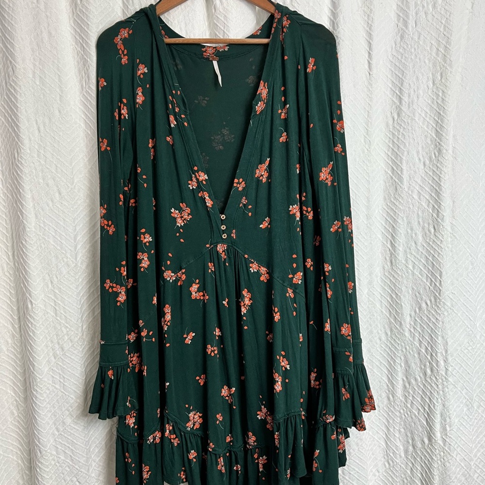 Floral Green Free People Dress